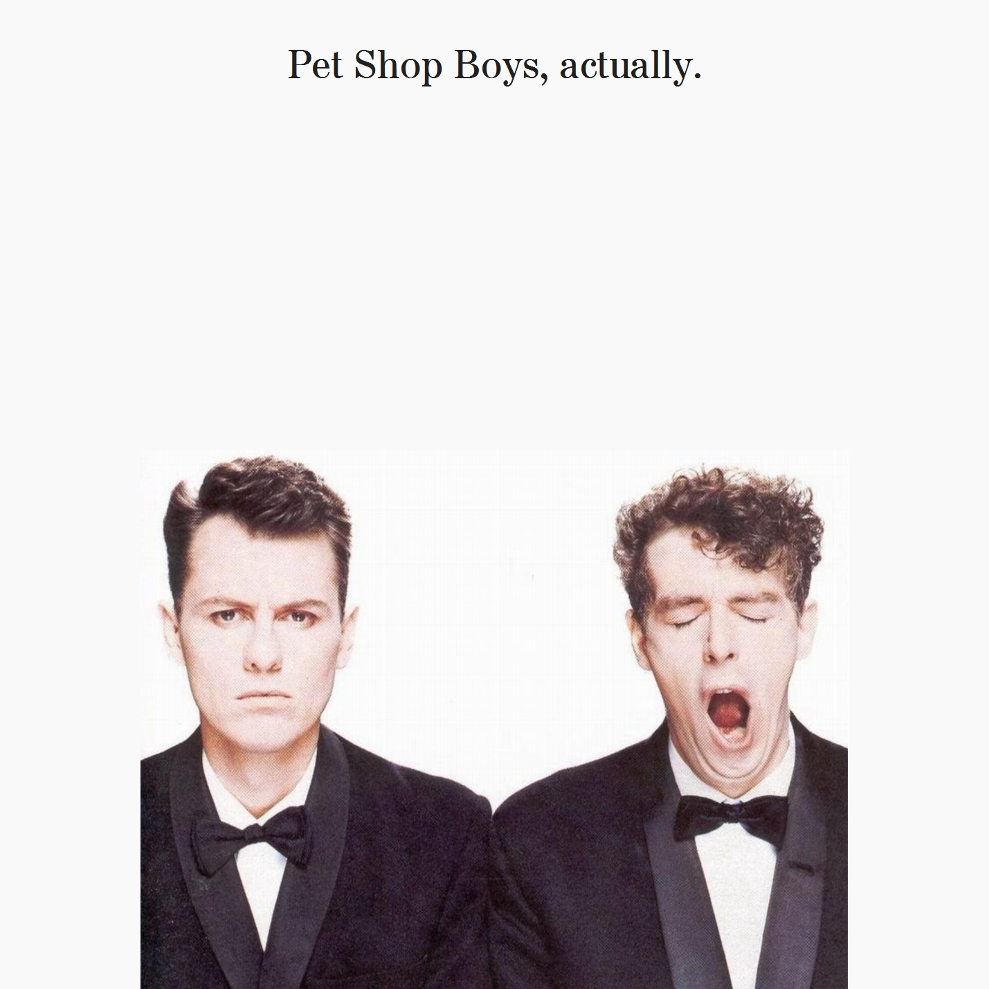Pet Shop Boys Album Reviews - Aphoristic Album Reviews